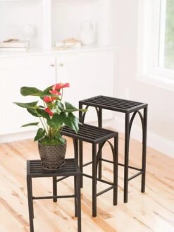 Gothic Arch Nesting Plant Stands, Set Of 3 7 Gothic Arch Nesting Plant Stands, Set Of 3 -Backyard Bloomers 8599023 14578 tif