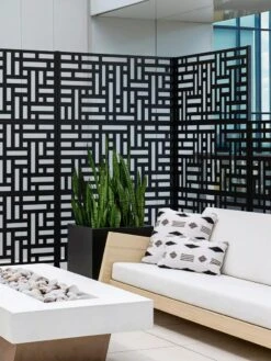 Veradek 3-Panel Privacy Screen Set, Blocks -Backyard Bloomers 8599185 09V tif