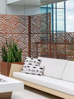 Veradek 2-Panel Privacy Screen Set, Flowleaf 12 Veradek 2-Panel Privacy Screen Set, Flowleaf -Backyard Bloomers 8599212 06V tif