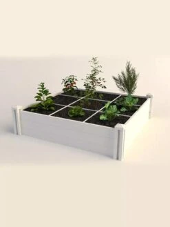 Raised Garden Bed With Grow Grid, 4' X 4' -Backyard Bloomers 8599291 02V