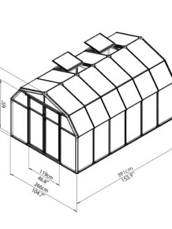 Canopia® By Palram Hobby Gardener Greenhouse, 8' -Backyard Bloomers 8599332 03V tif