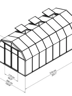 Canopia® By Palram Hobby Gardener Greenhouse, 8' -Backyard Bloomers 8599333 04V tif