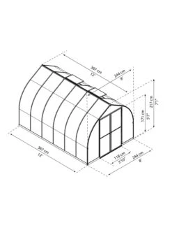 Canopia® By Palram Bella™ Greenhouse, 8' 33 Canopia® By Palram Bella™ Greenhouse, 8' -Backyard Bloomers 8599338 04v