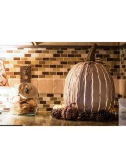 Desert Steel Pumpkin Luminary, Tall -Backyard Bloomers 8599559 08v