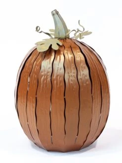 Desert Steel Pumpkin Luminary, Tall -Backyard Bloomers 8599559 10v