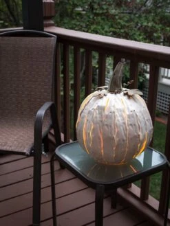 Desert Steel Pumpkin Luminary, Short -Backyard Bloomers 8599560 05v