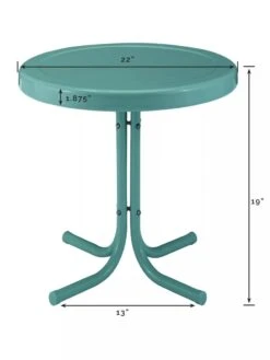Crosley Retro Metal Side Table -Backyard Bloomers 8599644 02V tif