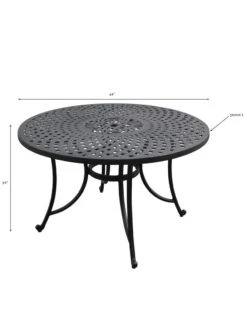 Crosley Sedona Cast Aluminum Dining Table -Backyard Bloomers 8599661 01v