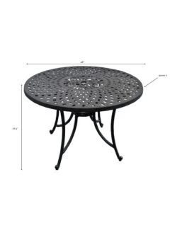 Crosley Sedona Cast Aluminum Dining Table -Backyard Bloomers 8599662 01v