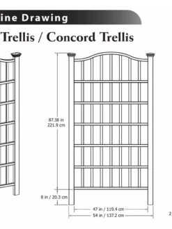Concord Composite Vinyl Trellis -Backyard Bloomers 8599770 03V tif