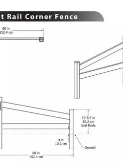 Split Rail Corner Vinyl Fence -Backyard Bloomers 8599774 03V tif