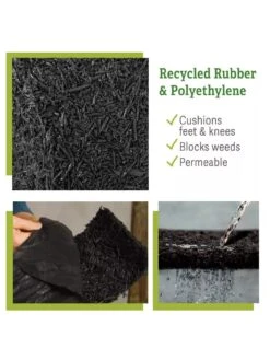 Recycled Rubber Mulch Edging, 12’ X 6” 8 Recycled Rubber Mulch Edging, 12’ X 6” -Backyard Bloomers 8599854 material GSC