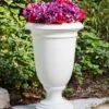 Ellington Self-Watering Urn Planter, 24" 2 Ellington Self-Watering Urn Planter, 24" -Backyard Bloomers 8600110 12V tif