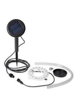 Solar Illuminated Planter Tall Granite, 32" -Backyard Bloomers 8600181 18793 tif