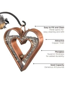 Fly-Thru™ Bird Feeder With Copper Finish -Backyard Bloomers 8600193 06v