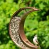 Crescent Moon Bird Feeder With Copper Finish -Backyard Bloomers 8600194 01v crescent moon bird feeder with copper finish
