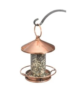 Classic Perch Bird Feeder With Copper Finish -Backyard Bloomers 8600195 02v
