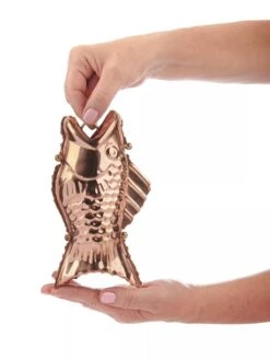 Fish Pure Copper Rain Chain, 8.5' 11 Fish Pure Copper Rain Chain, 8.5' -Backyard Bloomers 8600209 02V tif