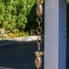Pineapple Pure Copper Rain Chain, 8.5' 1 Pineapple Pure Copper Rain Chain, 8.5' -Backyard Bloomers 8600210 01v pineapple pure copper rain chain 8 foot