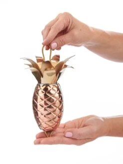 Pineapple Pure Copper Rain Chain, 8.5' -Backyard Bloomers 8600210 03v