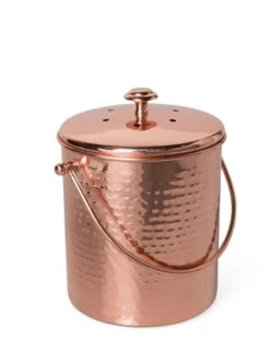 Hammered Copper Compost Pail -Backyard Bloomers 8600224 19320 tif