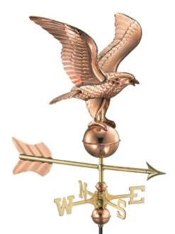 Eagle Cottage Copper Weathervane With Roof Mount -Backyard Bloomers 8600278 04v