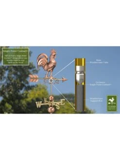 Bantam Rooster Copper Weathervane -Backyard Bloomers 8600280 03v
