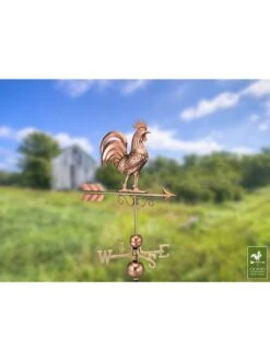 Bantam Rooster Copper Weathervane -Backyard Bloomers 8600280 04v