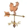 Rooster Garden Copper Weathervane With Pole -Backyard Bloomers 8600284 03v rooster garden copper weathervane pole