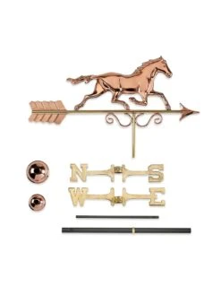 Galloping Horse Copper Weathervane -Backyard Bloomers 8600346 04v