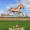 Galloping Horse Copper Weathervane -Backyard Bloomers 8600346 06v galloping horse copper weathervane