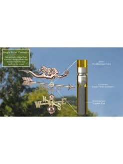 Little Mermaid Copper Weathervane -Backyard Bloomers 8600350 06v