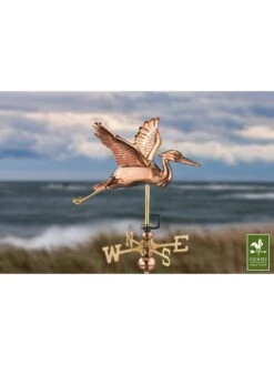 Blue Heron Cottage Copper Weathervane -Backyard Bloomers 8600375 04v
