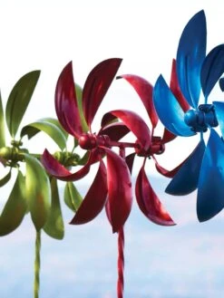 Feather Staked Wind Spinner, 22" -Backyard Bloomers 8600480 01V tif