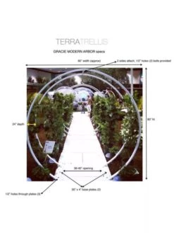 Gracie Modern Arbor, Regular 8 Gracie Modern Arbor, Regular -Backyard Bloomers 8600515 Gracie Modern Arbor specs