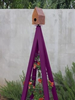 Bird Bungalow + Akoris Garden Tuteur Jr. -Backyard Bloomers 8600538 02v bird bungallow akoris garden tuteur aubergine