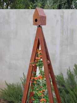 Bird Bungalow + Akoris Garden Tuteur Sr. 17 Bird Bungalow + Akoris Garden Tuteur Sr. -Backyard Bloomers 8600538 06v bird bungallow akoris garden tuteur oxide 1