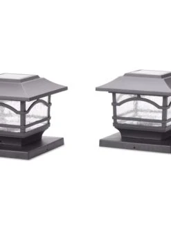 Solar Post Cap Railing Light 2-Pack -Backyard Bloomers 8608699 05V tif