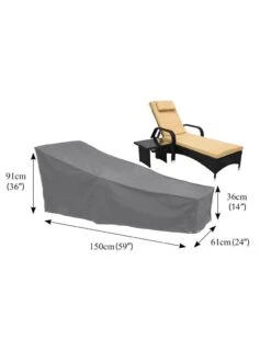 Bosmere Chaise/Steamer Chair Waterproof Cover 9 Bosmere Chaise/Steamer Chair Waterproof Cover -Backyard Bloomers 8608854 03v