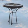 Birds Choice ® Heated Birdbath With Three Legged Black Stand 1 Birds Choice ® Heated Birdbath With Three Legged Black Stand -Backyard Bloomers 8608877 01v heated bird bath with three legged stand black