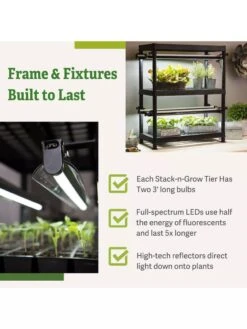 LED Stack-n-Grow Lights - 2-Tier System 12 LED Stack-n-Grow Lights - 2-Tier System -Backyard Bloomers 8608906 7