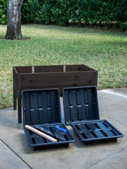 Self-Watering Eco-Stained Elevated Planter Box, 2' X 4' 11 Self-Watering Eco-Stained Elevated Planter Box, 2' X 4' -Backyard Bloomers 8608964 6001 tif