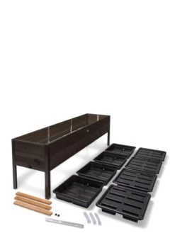Self-Watering Eco-Stained Elevated Planter Box, 2' X 8' 33 Self-Watering Eco-Stained Elevated Planter Box, 2' X 8' -Backyard Bloomers 8608967 4297 tif