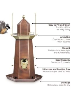 Lighthouse Bird Feeder -Backyard Bloomers 8609055 05v