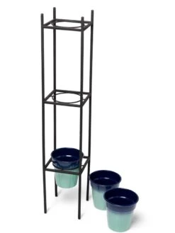 Steel Vertical Plant Stand With Metal Pots -Backyard Bloomers 8609183 4967 tif