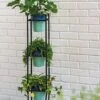 Steel Vertical Plant Stand With Metal Pots 2 Steel Vertical Plant Stand With Metal Pots -Backyard Bloomers 8609183 6869 tif