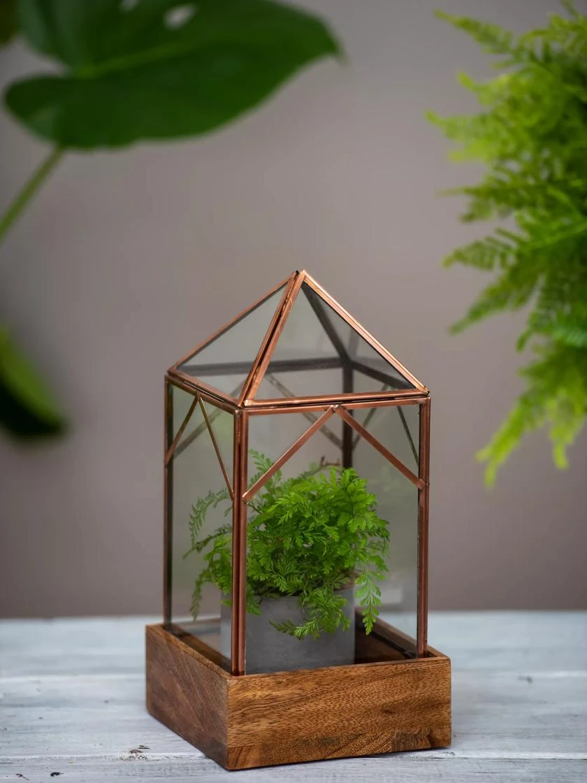 Art Decco Copper And Glass Terrariums 4 Art Decco Copper And Glass Terrariums - Image 2