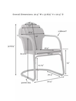 Crosley Tulip Chair Set, Set Of 2 17 Crosley Tulip Chair Set, Set Of 2 -Backyard Bloomers 8609287 46V jpg