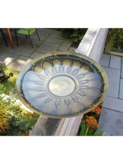 Achla Designs African Daisy Birdbath With Over-the-Rail Bracket -Backyard Bloomers 8609295 03v