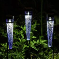 Achla Designs Solar Sparkle Cone With Stakes, Set Of 3 -Backyard Bloomers 8609357LTBL 11V jpg